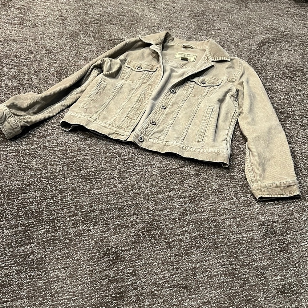 Eddie Bauer Tan Corduroy button Jacket - size medium